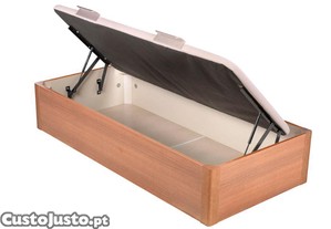 Sommier pikolin de solteiro 90 x 190 com arrumação e colchão - abertura lateral