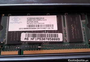 Memória de portátil 256MB DDR-333MHz