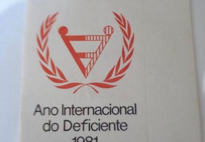 Autocolante Ano Internacional do Deficiente 1981