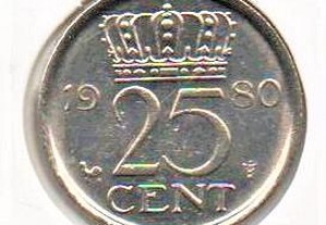 Holanda - 25 Cent 1980 - soberba