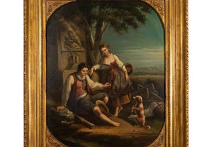 Pintura casal Romantismo século XVIII