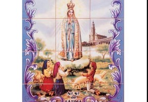 Painel de Azulejos Nossa Senhora de FÁTIMA 60X45 CM Sra Cova Iria
