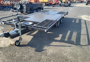Atrelado Reboque Plataforma Estrado Porta Carros Veículos , Mercadorias Carga Geral Tratores Mini Carregadora Giratoria Novo