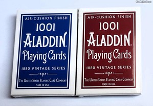 Baralho de Cartas Aladdin 1001 Vintage Azul ou Vermelho