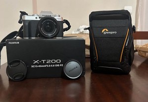 Fujifilm x-t200 com lente, mala e carregador incluídos