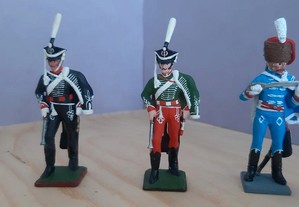 3 Soldados Hussardos Período Napoleónico