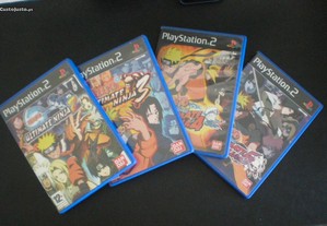 PS2 - Naruto Ultimate Ninja 2 e 3 Shippuden 4 e 5