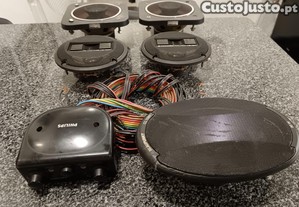 Controlador de Audio com Colunas de Som e Fusvel