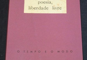 Livro Poesia Liberdade Livre Ramos Rosa 1ª edição