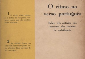 O Ritmo no Verso Português