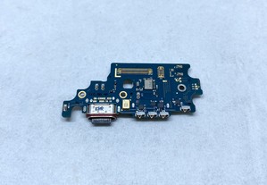Conector de carga Type-C (USB-C) com microfone e leitor de cartão SIM para Samsung S21 Plus 5G