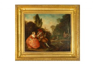 Pintura amor Romantismo Escola Watteau século XVIII