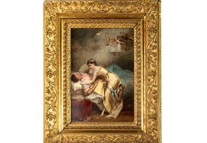 Pintura cena galante Emile Beranger Romantismo século XIX