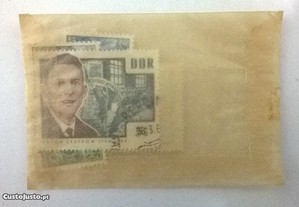 Conjunto de selos postais da RDA