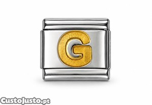Módulo letra G em aço para pulseira