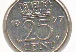 Holanda - 25 Cent 1977 - soberba