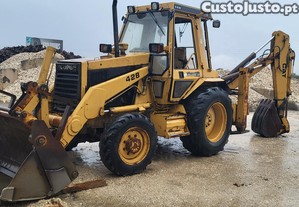 Tractor Rectro Escavadora Caterpillar 428 Com Balde De Abrir E Lança Extensivel Motor E Hidraulicos Com Força , Algumas Coisas A