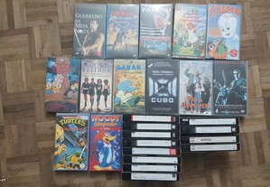 Lote de 25 Cassetes VHS (originais e gravadas)