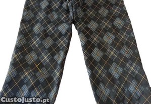 Calças Cross Colours Streetwear Vintage Padrão Geométrico