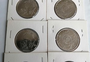 8 moedas de 2,50 euros