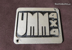 Chapa UMM 4x4 antiga metal grelha radiador jipe todo o terreno antigo clássico
