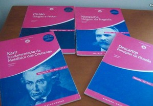 Lote 4 livros Platão, Nietzsch, Kant, Descartes Análise de obras,Sebenta