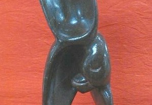 Escultura abstrata de serpentine 27x8cm