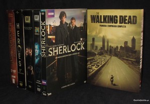 Séries DVD Temporadas Walking Dead Sherlock Heroes 24 Black Adder