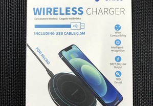 Carregador wireless / Carregador sem fios universal para telemóvel / smartphone