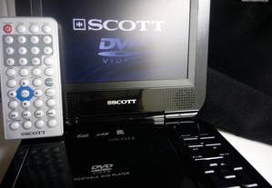 Leitor DVD Portátil - Aúdio & Vídeo " SCOTT DPX-765 BK" com Mochila