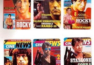 Coleção completa de 12 calendários sobre Sylvester Stallone 1987