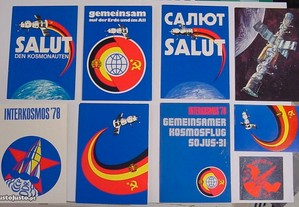 Colecção de postais e autocolantes Soyuz 31