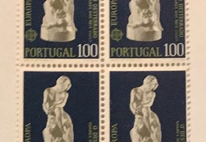 Quadra selos Europa CEPT - Escultura - 1974