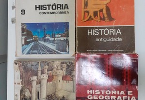 Livros de História antigos - anos 70 e 80