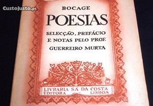 Livro Poesias Bocage Clássicos Sá da Costa 1943