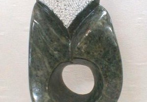 Escultura abstrata de pedra sabão 29x13cm