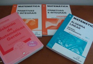 Lote livros Primitivas e Integrais /Álgebra Linear Matrizes e Determinantes /Sucessões e Séries
