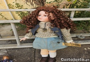Boneca Porcelana, Coleção LF, Mais lote de 6 miniatura de porcelana