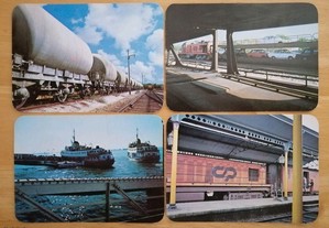 Coleção de 4 calendários da CP, Caminhos Ferro Portugueses edição do ano de 1982