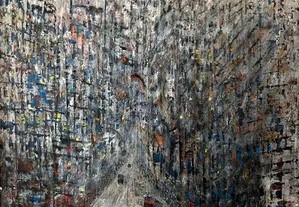 Francisco Gaia, óleo sobre tela (50x60), "Rua de Santa Catarina"