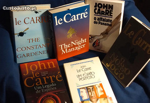 Vários romances de John le Carré. Novos. Em português e inglês. Vários capa dura.