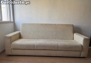Sof-cama 3 lugares bege claro