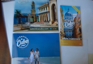 Livros e Mapa Turístico Cuba