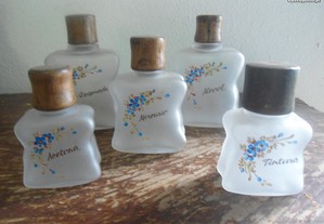 conj 5 frascos vintage