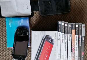 Consola PSP com 8 Jogos