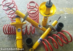 Conjunto de Molas + Amortecedores FK Golf Mk2 Rebaixamento 40 mm Excelente estado
