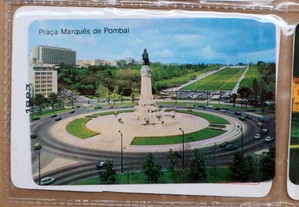 Calendário Praça do Marquês Lisboa ano 1987