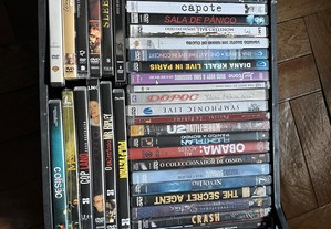 DVDs música e filmes