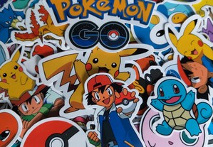 100 Autocolantes Stickers Pokémon Desenhos Animados