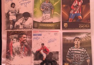 Cartas coleção Cristiano Ronaldo ,Maradona,J.Felix